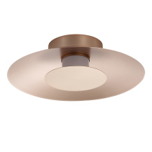 Golden 6400-FM12 FRG-FRG - Yep by Golden Lighting Luma Integrated LED Flush Mount in French Gold and French Gold shade